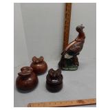 3 Saddleback style insulators & wild turkey