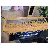 > Last Supper wood wall art mirror