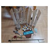 Picket fence hinged panel 36wx32h, spring decor,