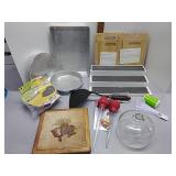 Cake pans, bamboo cutting Boards & other kitchen