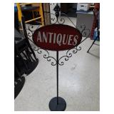 > Metal antiques sign 48x19