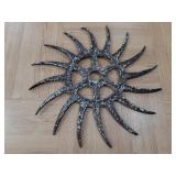 > Antique cast iron cultivator wheel 21" diameter