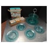 NIB  2-tier Server, Condiment Set, 4 Appetizer