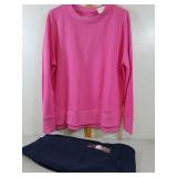 New pink sweatshirt & navy sweatpants size m