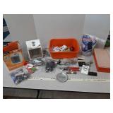 Yard tools, electric Razor,  Tupperware, ceramic