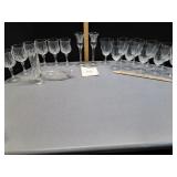 Crystal water goblet, wine glasses, 2 Mikasa