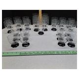 Weston Louie Glass art deco Lily Pad ebony footed
