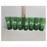Green glass transportation tumblers