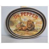 Dr. Pepper tray "king of beverages" lion