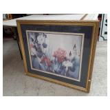> Floral framed art 38.5"  x 32" Vernon