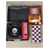 Propane stove & games