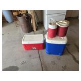 4 coolers igloo and coleman