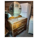 Art deco waterfall dresser with mirror over all