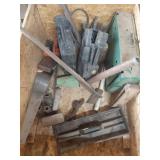 Contents only: camp stove,  saw, & more