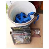 Bucket with air conditioning recharge kit ,