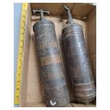 2 old fire extinguishers, Dayton & Pyrene