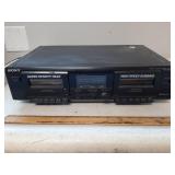 > Sony TC-WE305 dual cassette deck, a black stereo