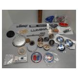 Motor oil tag, Vehicle plaque: Chrome Cadillac,