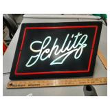 Lighted Schlitz sign approx 21" x 13" - WORKS