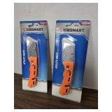 NEW: 2 folding razor knives with pocket clip