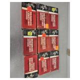 9 boxes 243 brass, red box Hornady