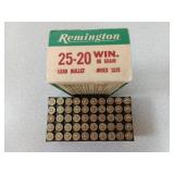 50rds. 25-20 Win. Remington Ammo