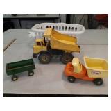 Tonka metal truck,  little tires & other plastic