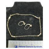 * 10K chain bracelet and earrings