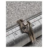 * 14k gold wedding ring set - approx size 5.75