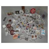 Assorted novelty pins & other