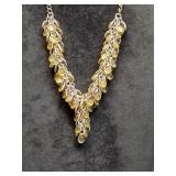 *Vintage sterling silver poured glass gripoix
