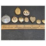 *Antique gold filled locket collection