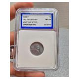 IGS 1943 P Lincoln Penny Wartime Steel MS-68