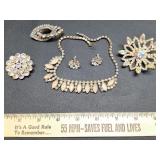 * Vintage aurora borealis rhinestone & frosted