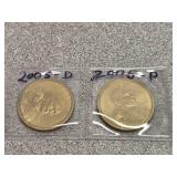 2005P,D Sacagawea dollars UNC60