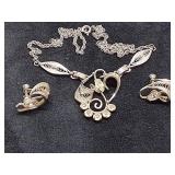 * Am-Lee sterling silver filigree necklace &