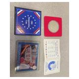 1993 Bill Clinton inauguration Coin+ card Hutt