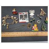 * Vintage brooches, Mylu, Art, Disney, clip-on