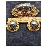 * Vintage West Germany ornate gold-tone filigree w