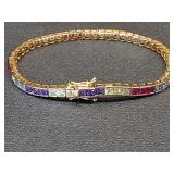 *Vintage gold plated sterling silver bracelet w