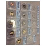 2008 S ANACS PF70 14 coin Proof set Deep Cameo