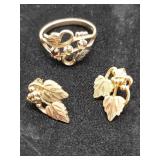 * Black Hills Gold jewelry marked 10k ring &
