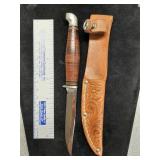 *Kinfolks 331 fixed-blade hunting knife & leather