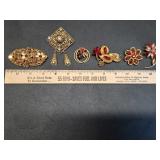 * Ornate vintage brooches, Austria, Natalie, &