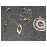 * Sterling silver necklace & pendants