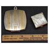 * Vintage metal dance purse compact & brass pill