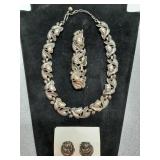 * Trifari necklace, bracelet & earrings