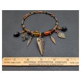 *Vintage beaded boho charm necklace