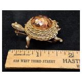 * Sara Coventry "Scented Traveler" turtle brooch