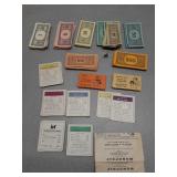 Vintage Monopoly game pieces